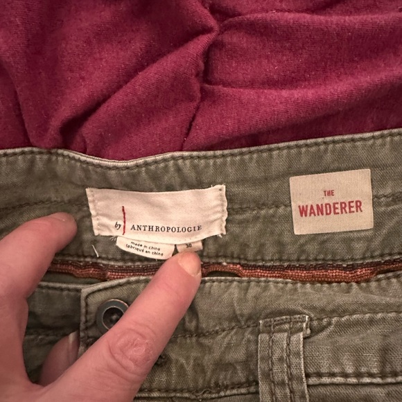 Olive Green Cargo Pants with Side Stripes - Picture 5 of 10